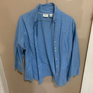 Lee Men's Casual Blue Button Down Shirt